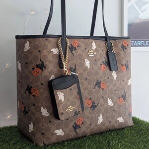Coach Brown Halloween Tote Bag